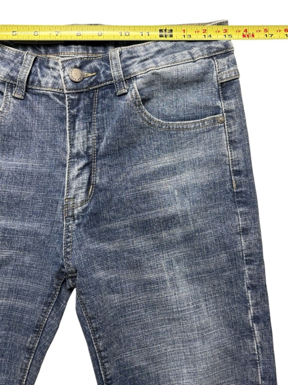 NWT Akuba Slim Fit Skinny Jeans Faded Blue Distressed Whiskered Denim • Size 30 - Picture 7 of 12